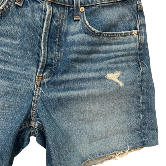 Rag & Bone Rosa High Waist Ripped Nonstretch Denim Cutoff Shorts Size 27 - Picture 9 of 11